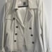 White leather peacoat