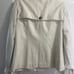 White leather peacoat