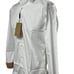 Burberry men's white long sleeve button down check cuffs shirt size 2xl