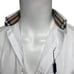 Burberry men's white long sleeve button down check cuffs shirt size 2xl