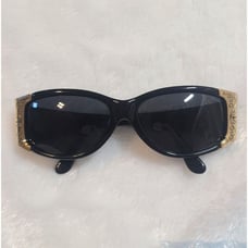 Gian Marco Venturi | Vintage G509 Black & Gold Filigree Accent Sunglasses, VGUC