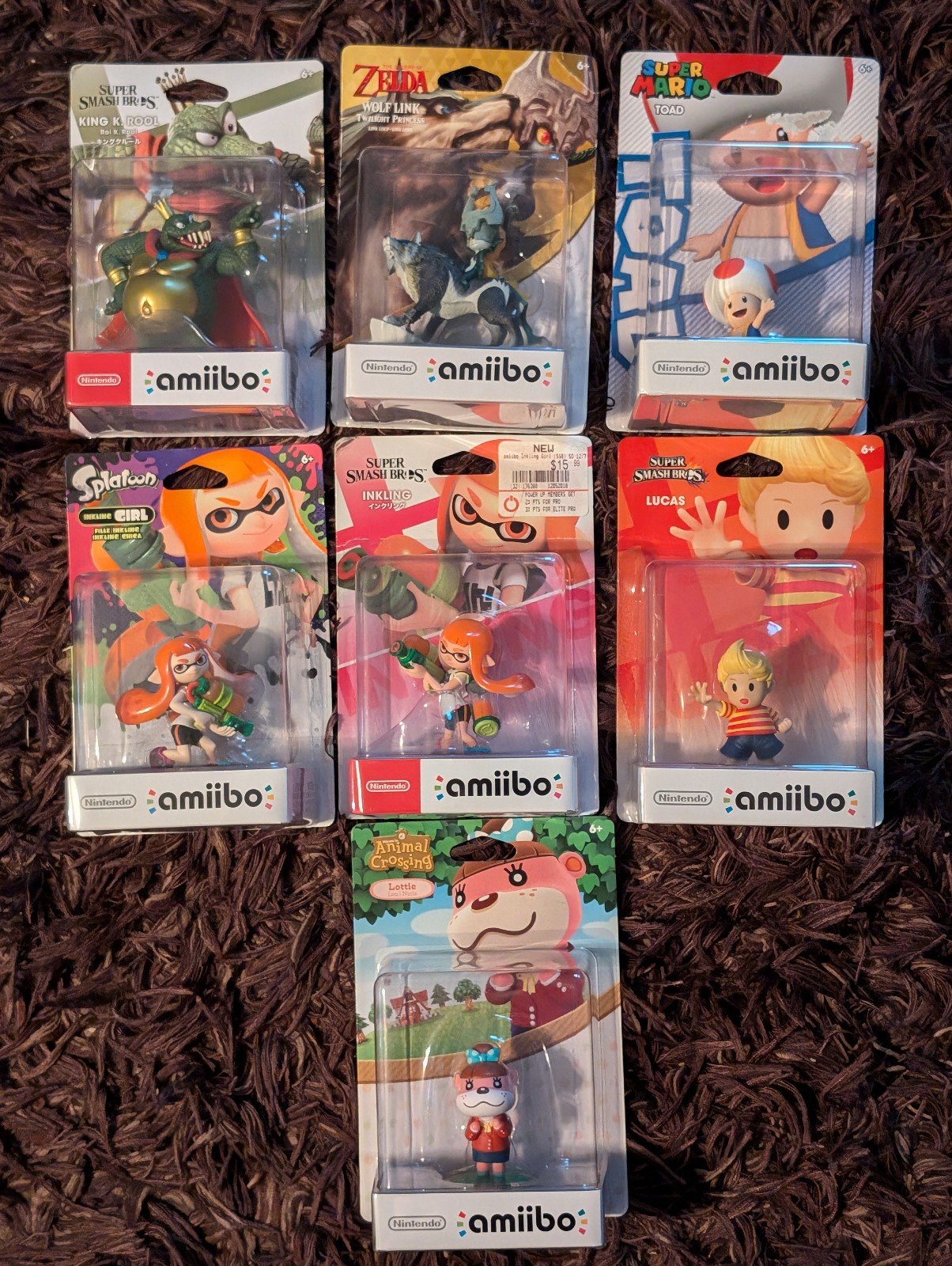 Amiibo Lot of 7 - Zelda Smash Bros Splatoon King K Rool And More New