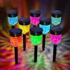 Solar Pathway Lights, 8 Pack Color Changing Solar Lights