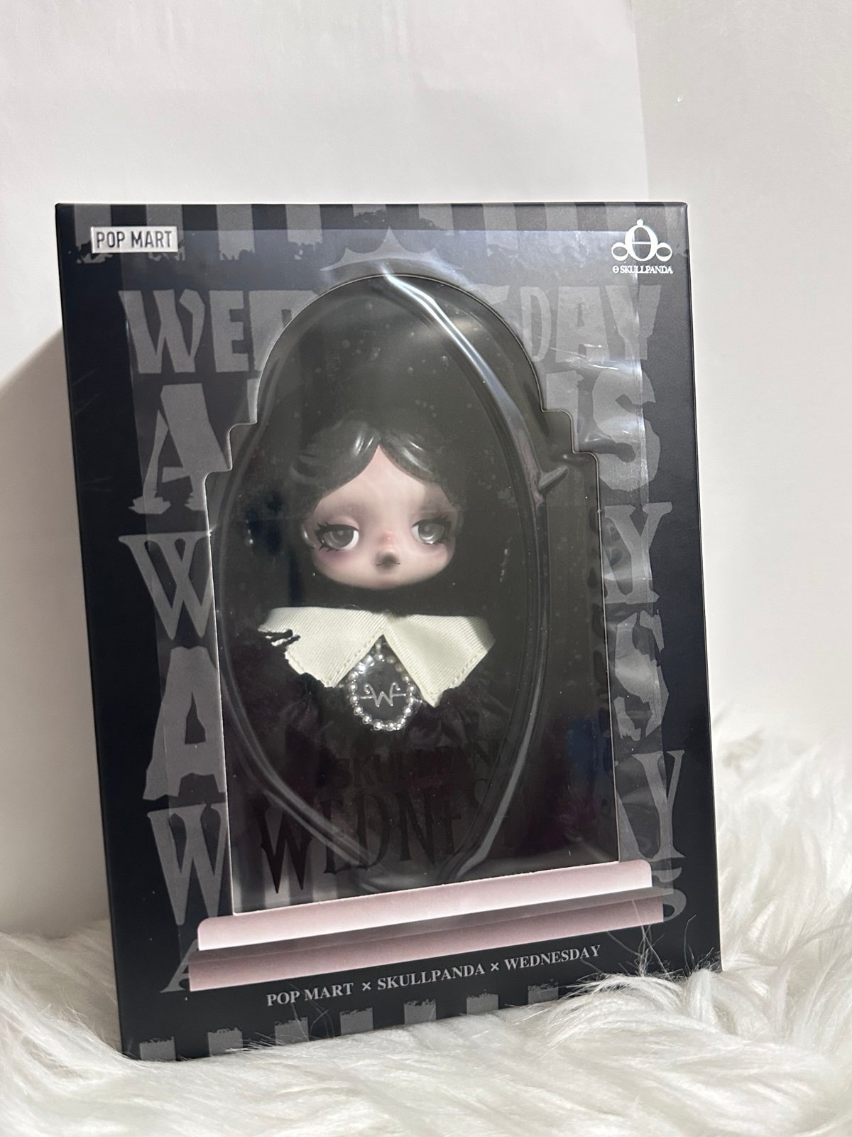 Skullpanda x Wednesday Plush(Classic Dress Version)NYC Exclusive