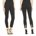 ST JOHN Alexa Milano Knit Slim Leg Ankle Slit Pants Sz 6 Caviar Black
