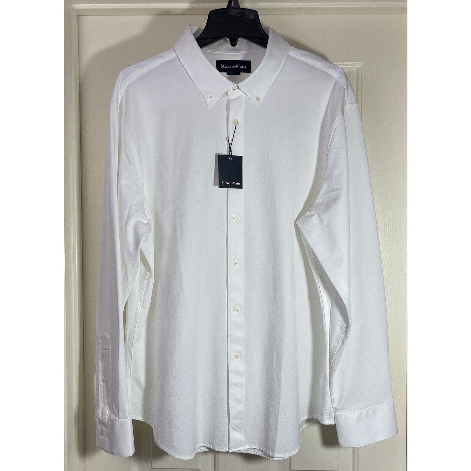 Mizzen Main Ellis Oxford Shirt Mens XXL White Performance Button Down MSRP 138