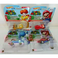 2020 Hot Wheels Super Mario Princess Daisy Yoshi 1st Appearance, Mario lot of 4