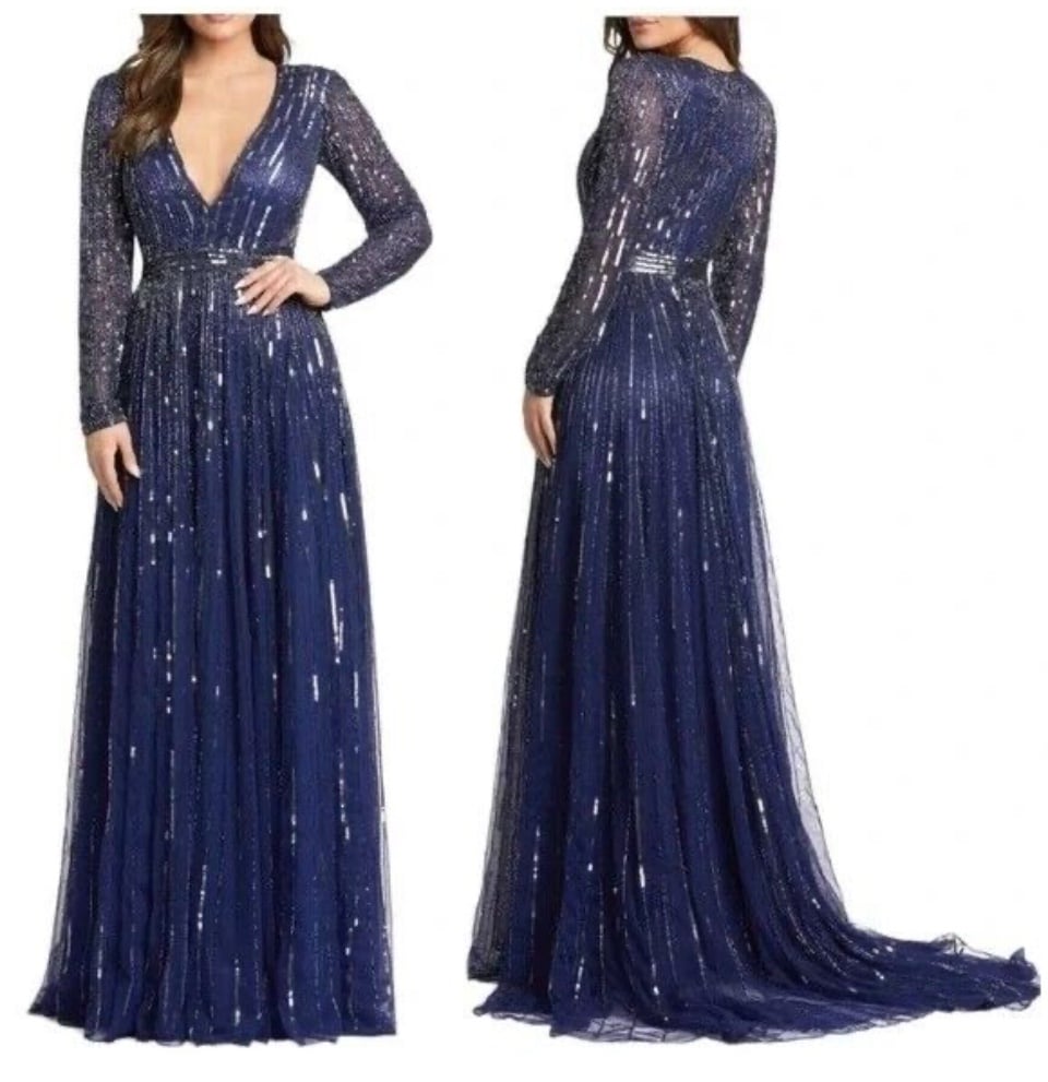 Size 18 MacDuggal Gown in Navy. MSRP 598