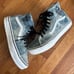 VANS Sk-8 Hi Tapered Denim Scull Embroidery Sneakers W 6.5 M 5