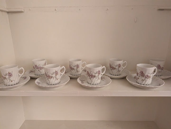 Demitasse cups and saucers