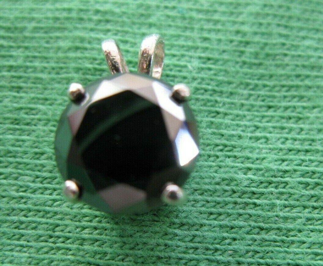2.36ct BLACK DIAMOND NECKLACE,CERTI FICATE OF AUTHENTICITY,F REE DIAMOND TESTER