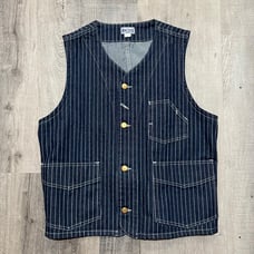 Non Stock 1930s Wabash Stripe Vest VTG Railroad Workwear Bronson Mfg Waistcoat