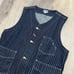 Non Stock 1930s Wabash Stripe Vest VTG Railroad Workwear Bronson Mfg Waistcoat