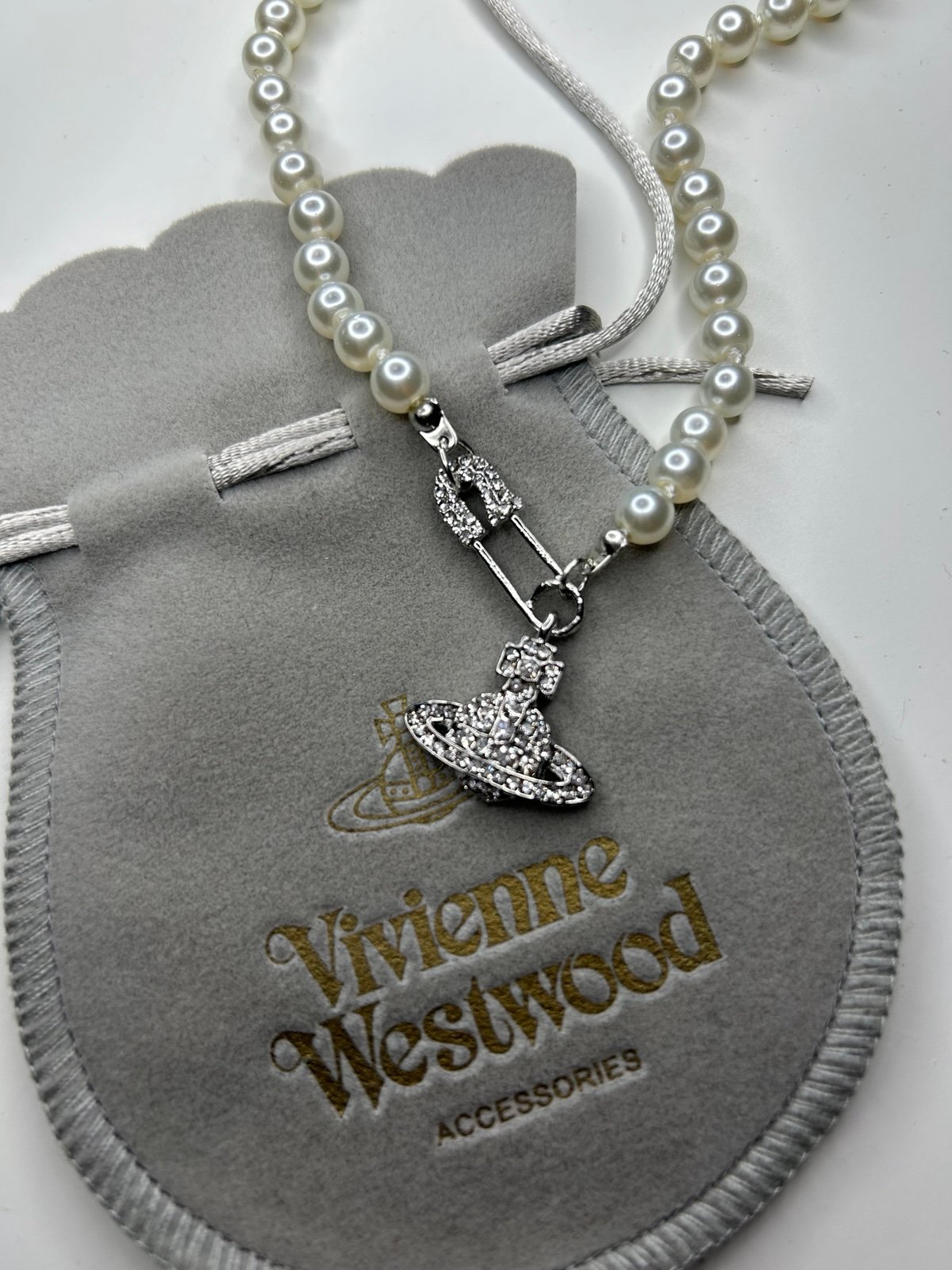 Vivienne Westwood Silver Pin Choker Necklace