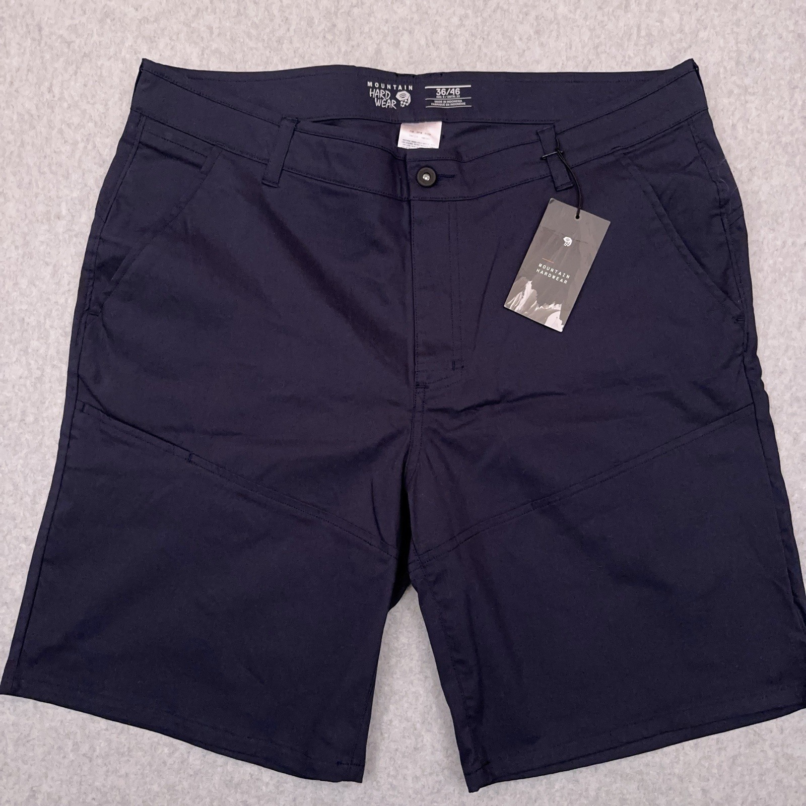 NWT Mountain Hardwear AP Shorts Men's 36 Navy Blue Stretch Hiking Utility 9