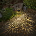 2 Pack Garden Solar Lights Design with Moon Sun Star Outdoor Decors Patio Hangin