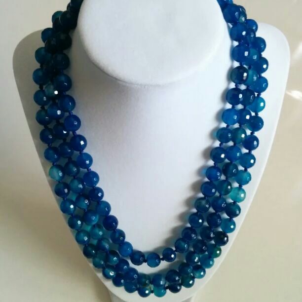 Blue onyx necklace