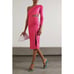 NWT L'AGENCE Christie One-Shoulder Sequin Cutout Sheath Dress Pink Glow Size 10