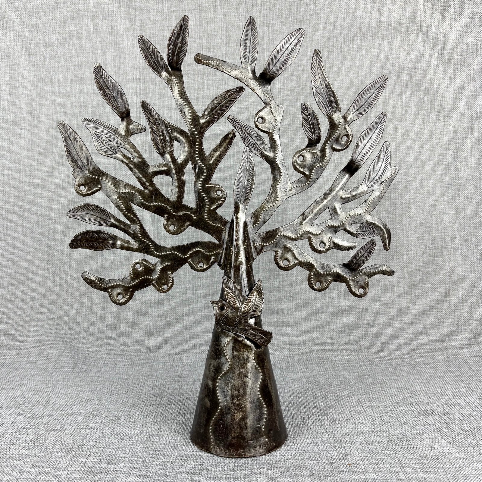 Haitian Steel Oil Drum Tree of Life Jewelry Earring Tree