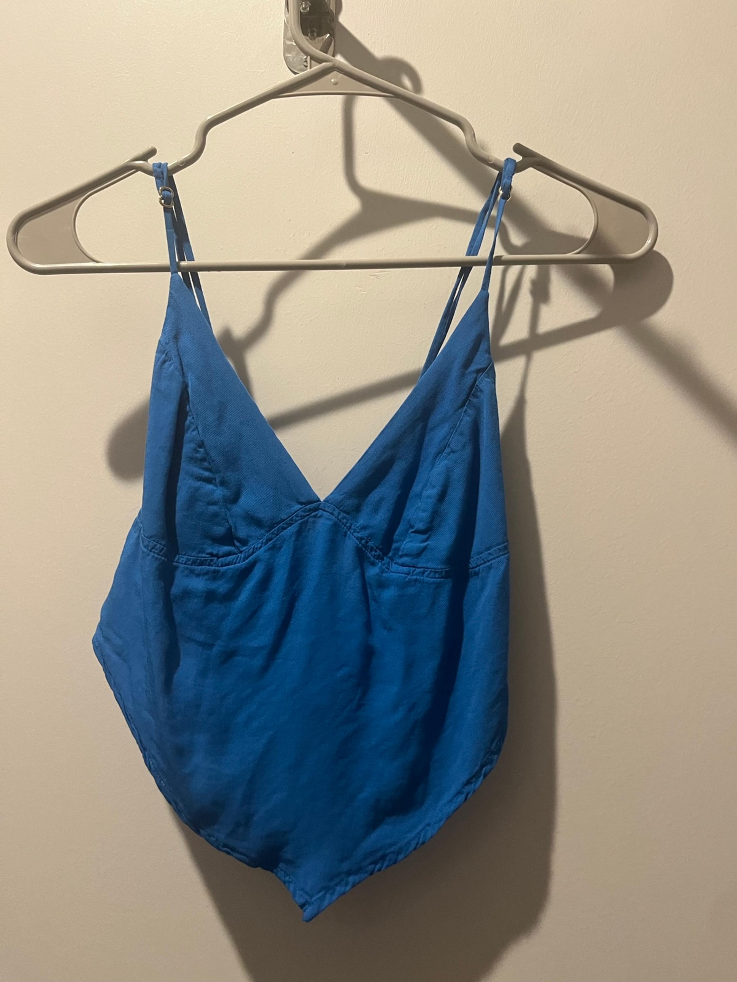 Indah blue tie back top
