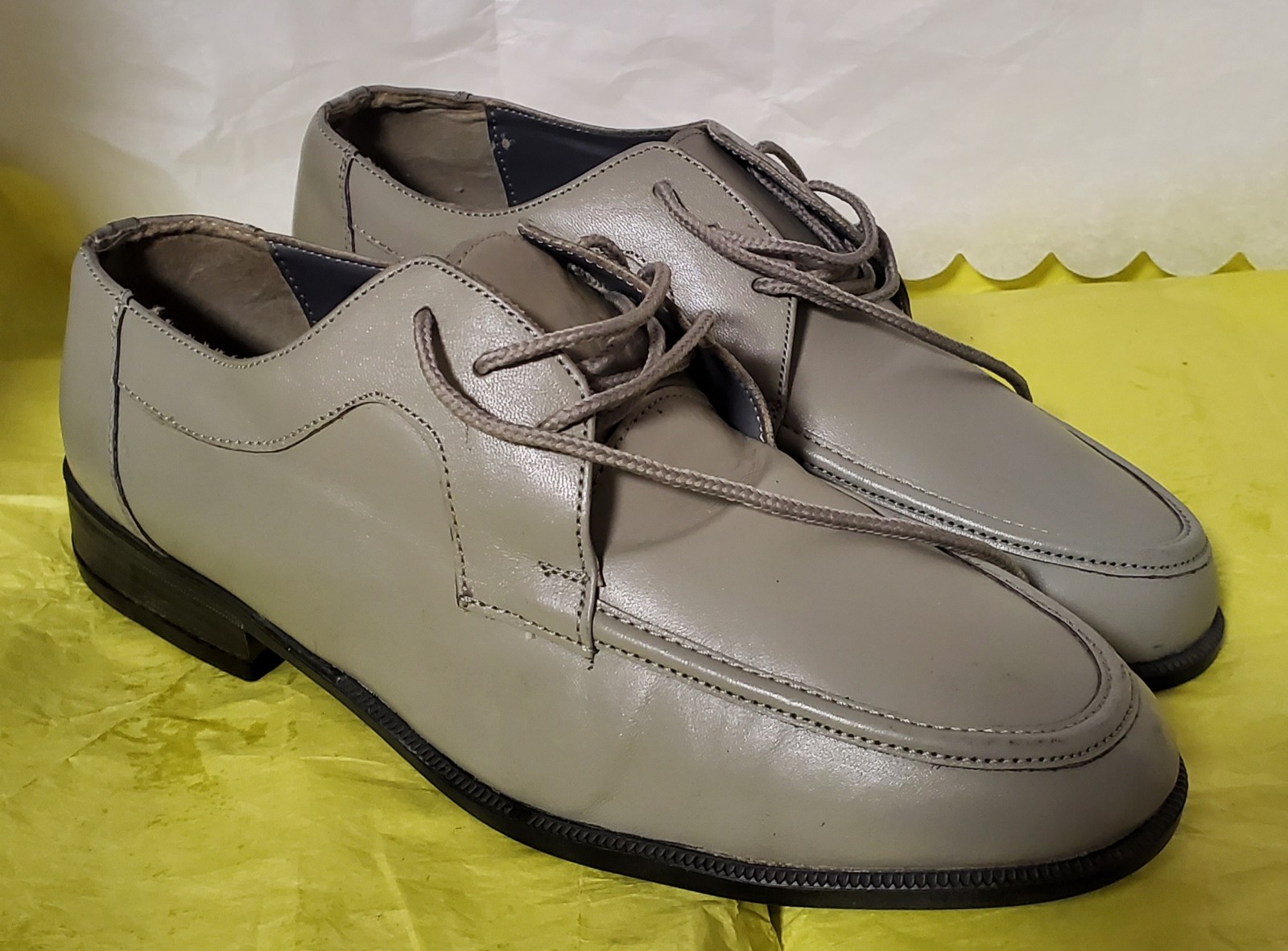 Gray Cemre Leather Men's Shoes