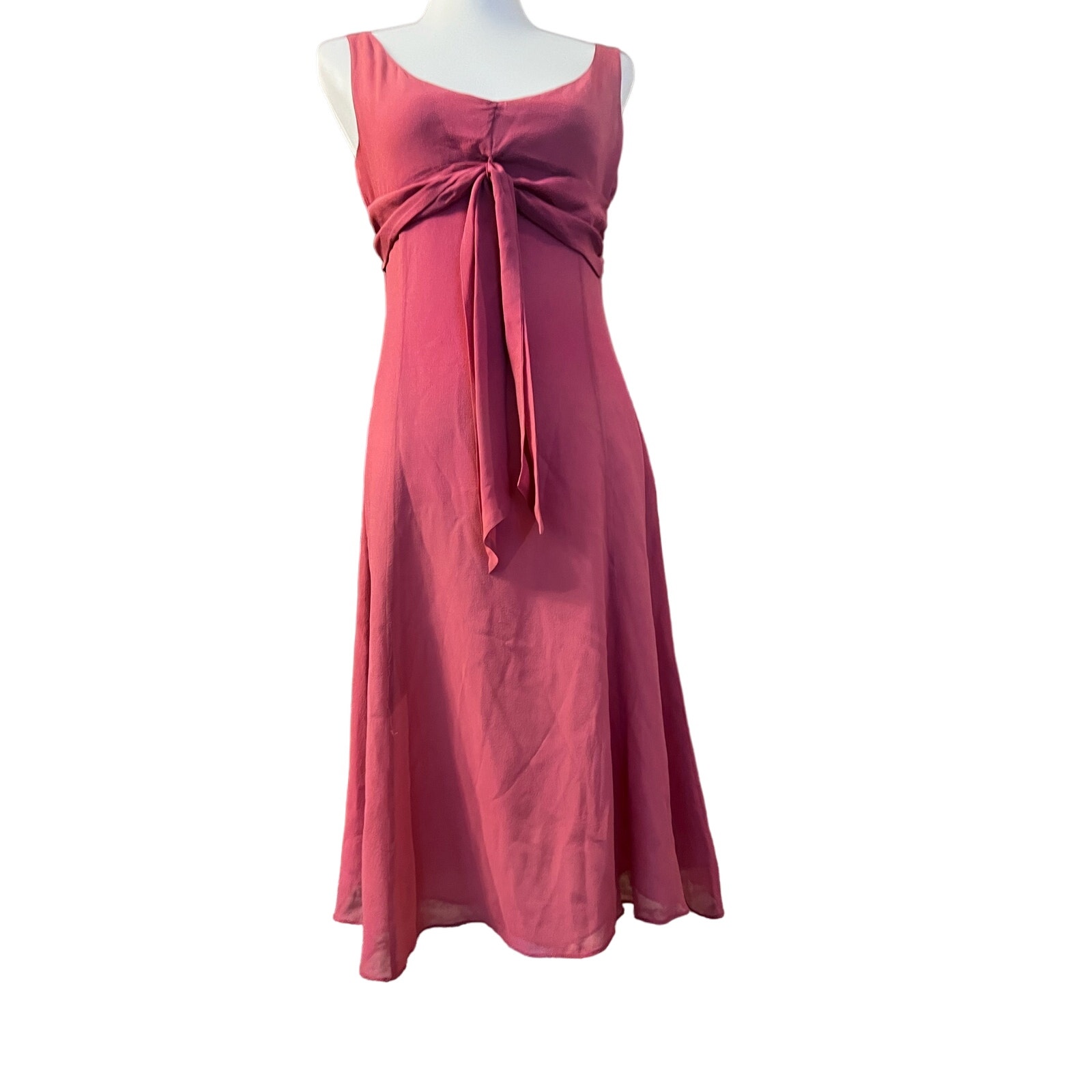 l.K. Bennett 100% silk pink sleeveless dress size 10
