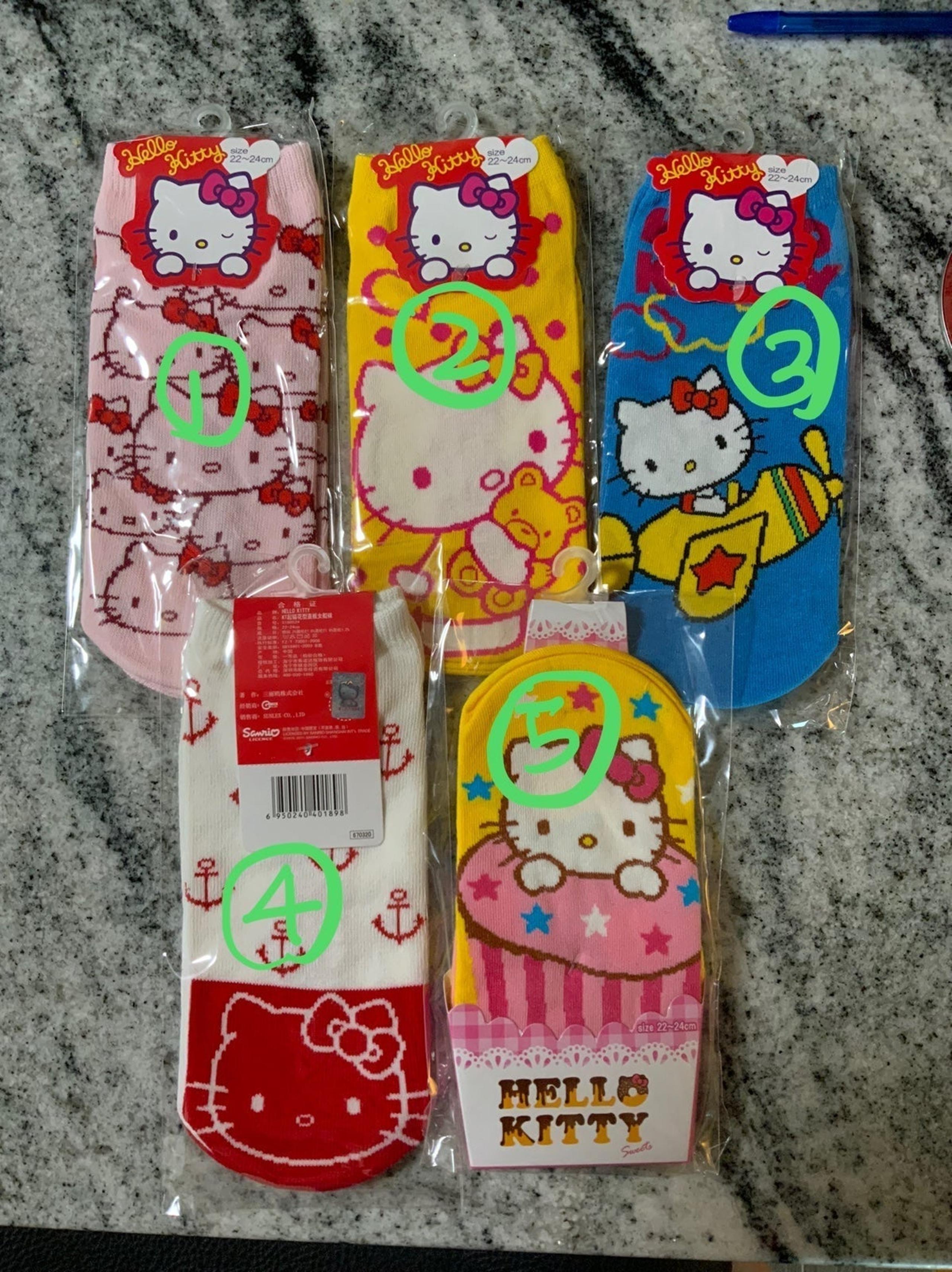 Pack of 5 hello kitty socks