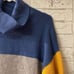 Free People Slouchy Oversized Color Block Sweater Yellow Blue Gray Large