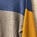 Free People Slouchy Oversized Color Block Sweater Yellow Blue Gray Large