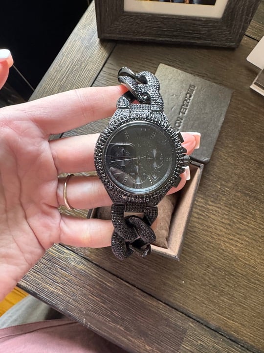 Michael Kors black pave watch