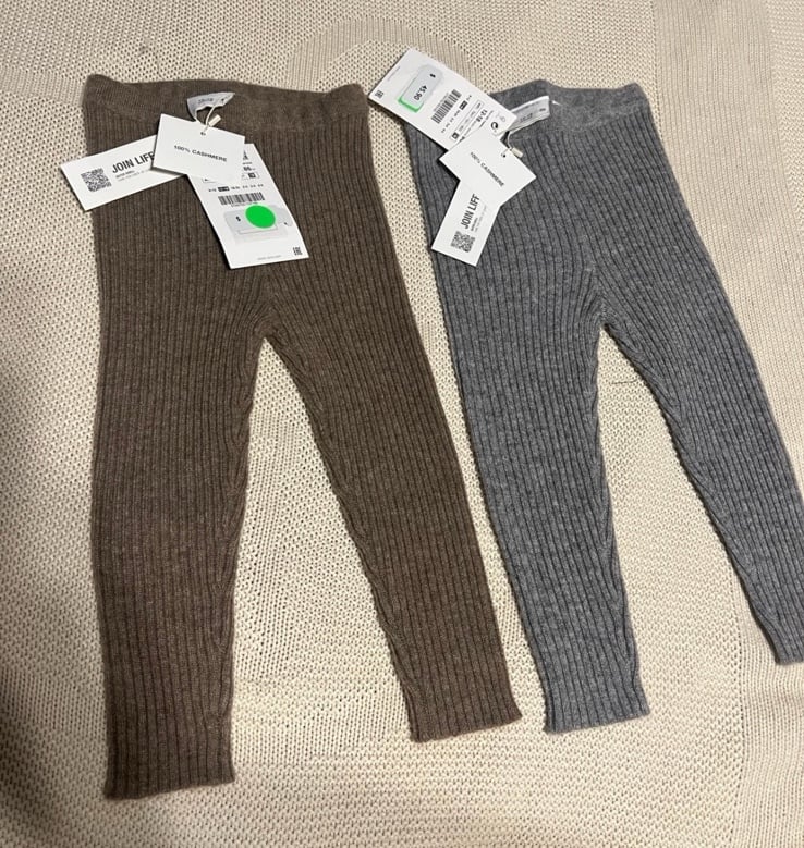 zara new 2 pairs cashmere leggings