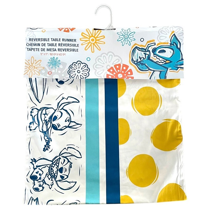Disney Parks Stitch Reversible Table Runner