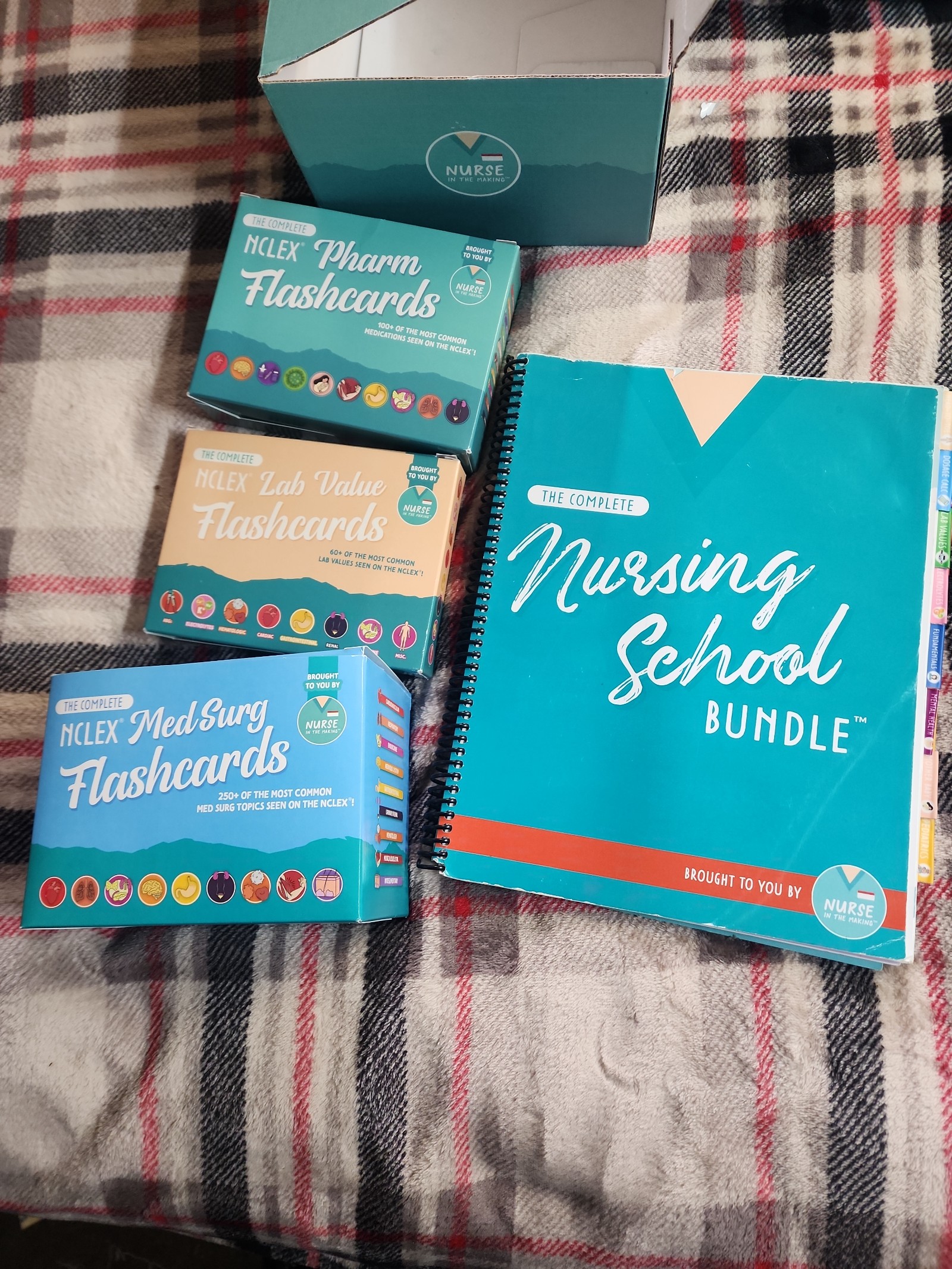 Nurse in the making flashcards and the complete nursing school bundle.