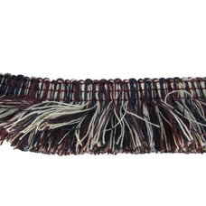 18 Yards Brush Fringe Wine Navy Blue Variegated 30011