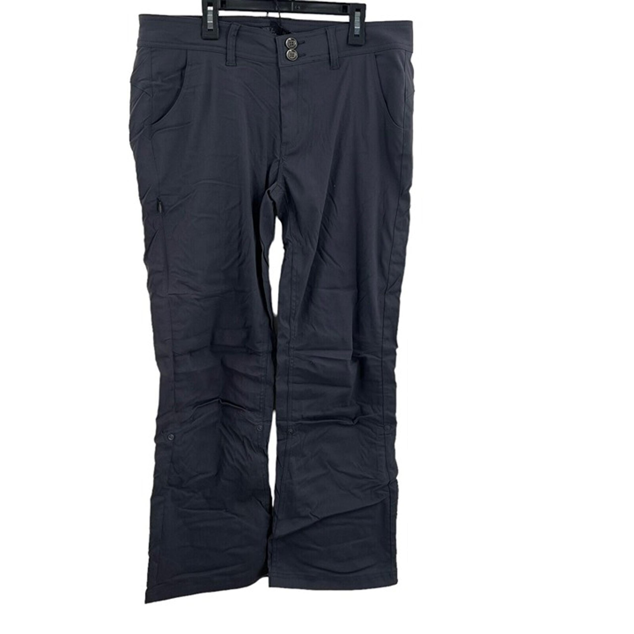 PrAna Hiking Pant Womens Halle Grey Outdoor Travel Quick Dry Lightweight 12S New