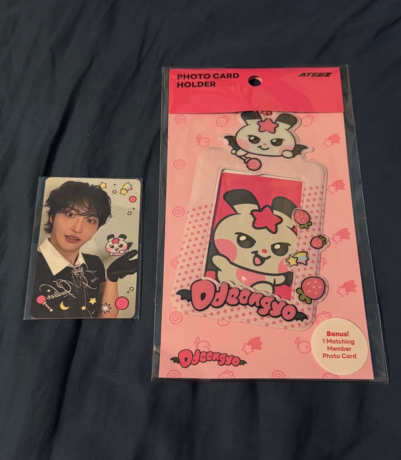 Ateez Seonghwa Mighteez photocard holder + photocard