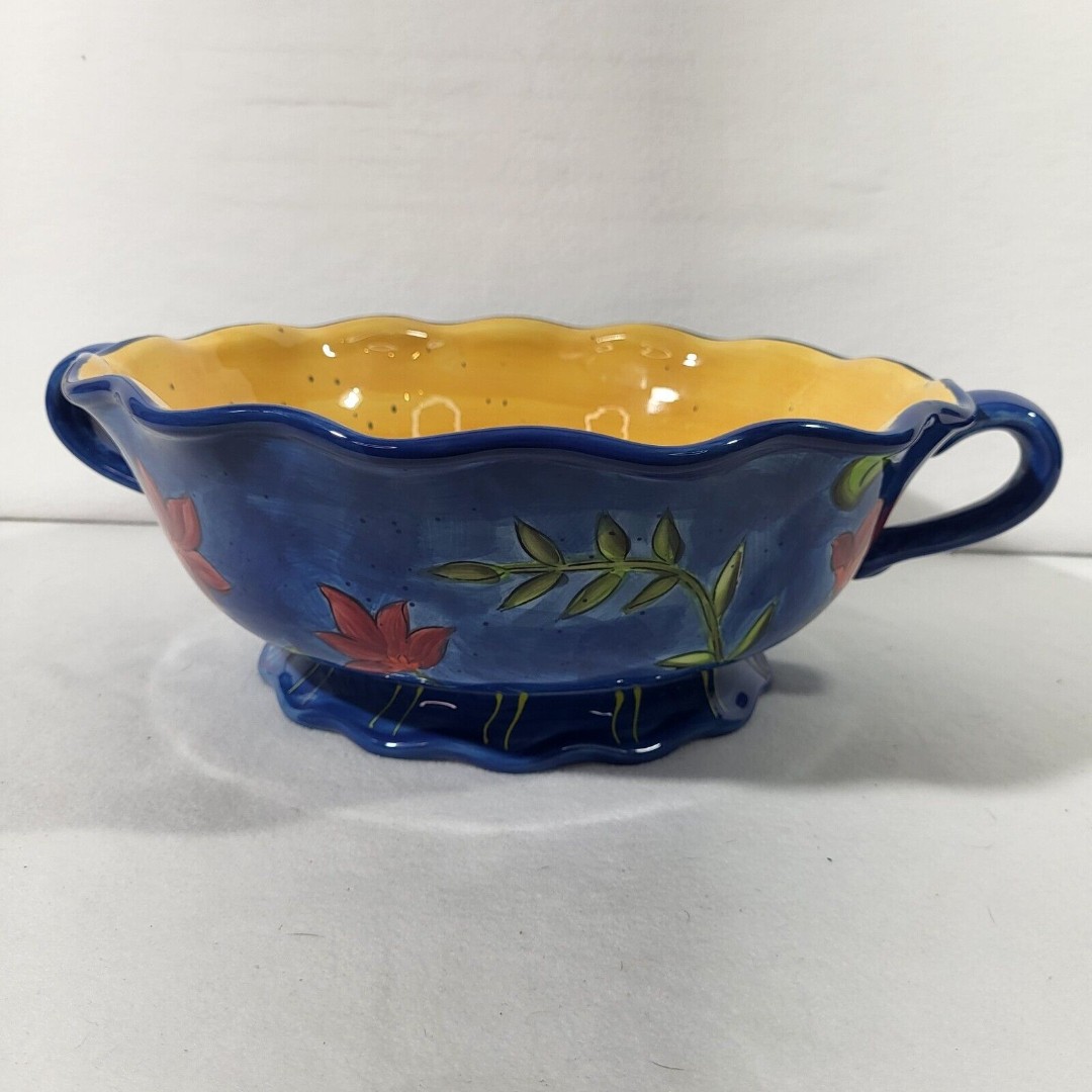 CERTIFIED SUSAN WINGET COUNTRY COLLAGE LARGE SALAD SERVING BOWL12 5/8 ROOSTER