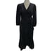 Calvin Klein BLACK Burn Out Velvet Fit & Flare Surplice Dress size 4 Small New!