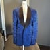 Men’s Slim Fit Blue Paisley Tuxedo Suit Jacket Shawl Lapel Wedding Size 34 NWT