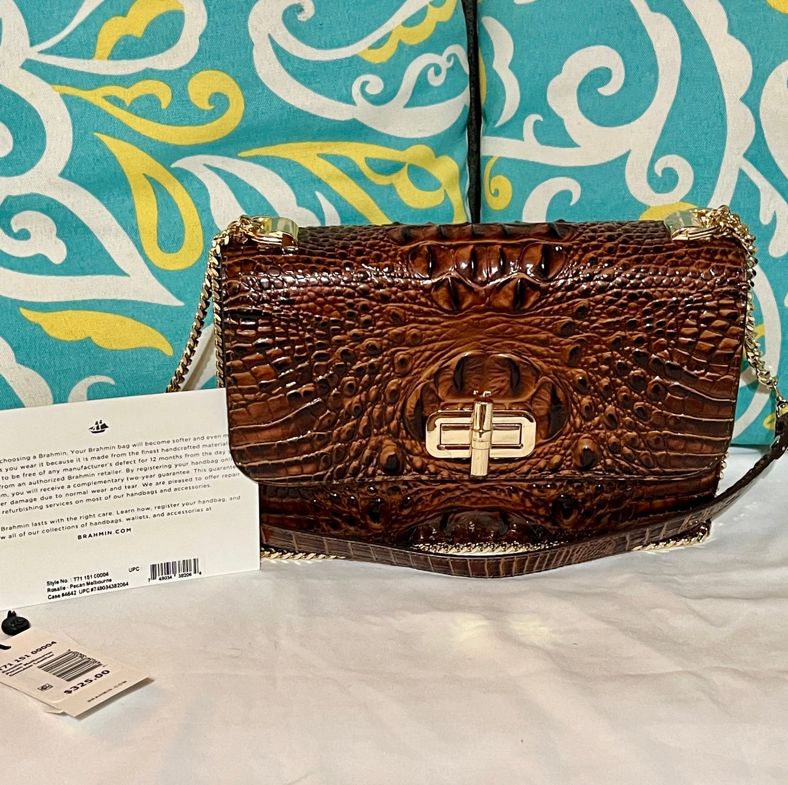 Brahmin Rosalie Pecan Melbourne Mint Condition Gorgeous Bag!!