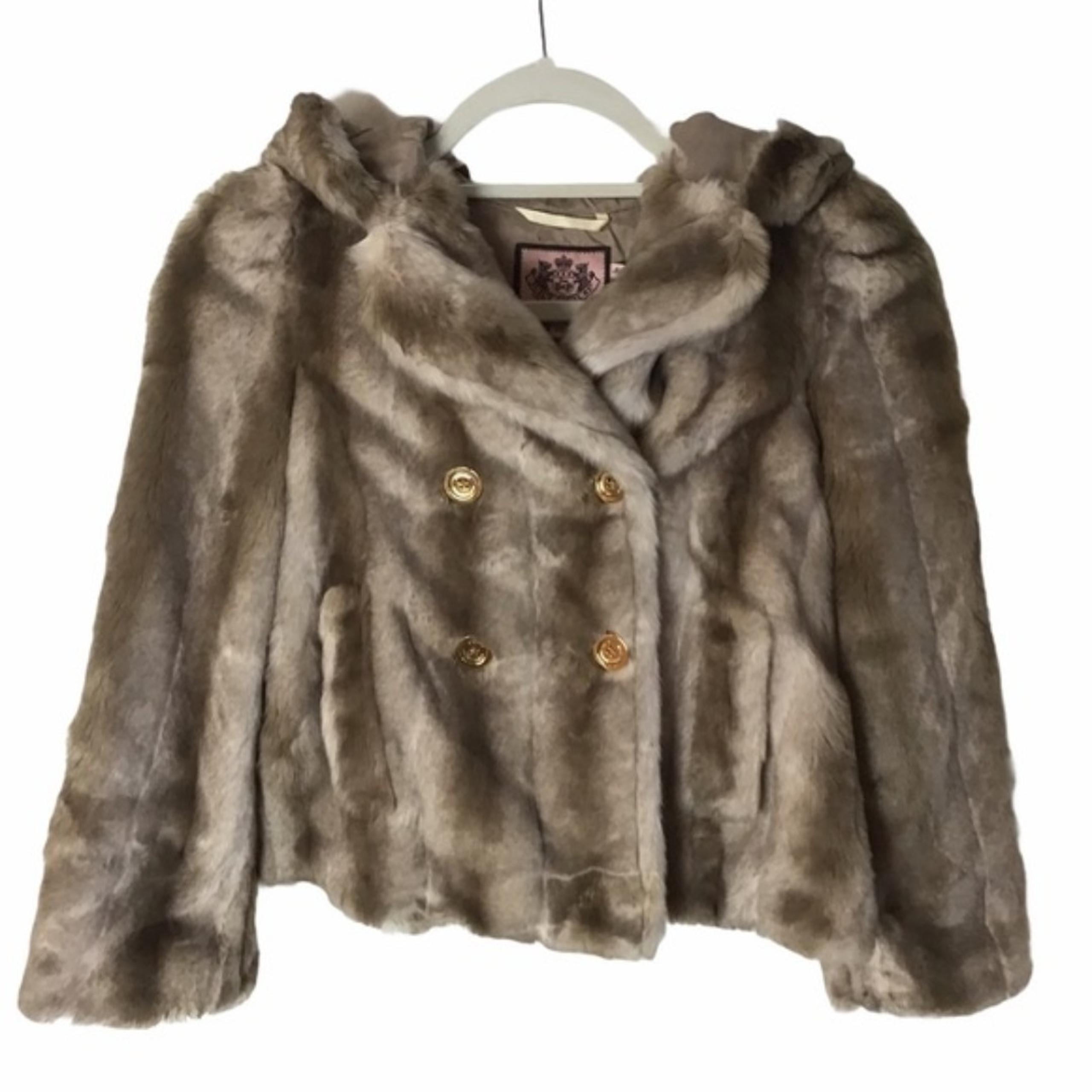 Juicy Couture Jacket Coat Rabbit Fur Size Girls 10