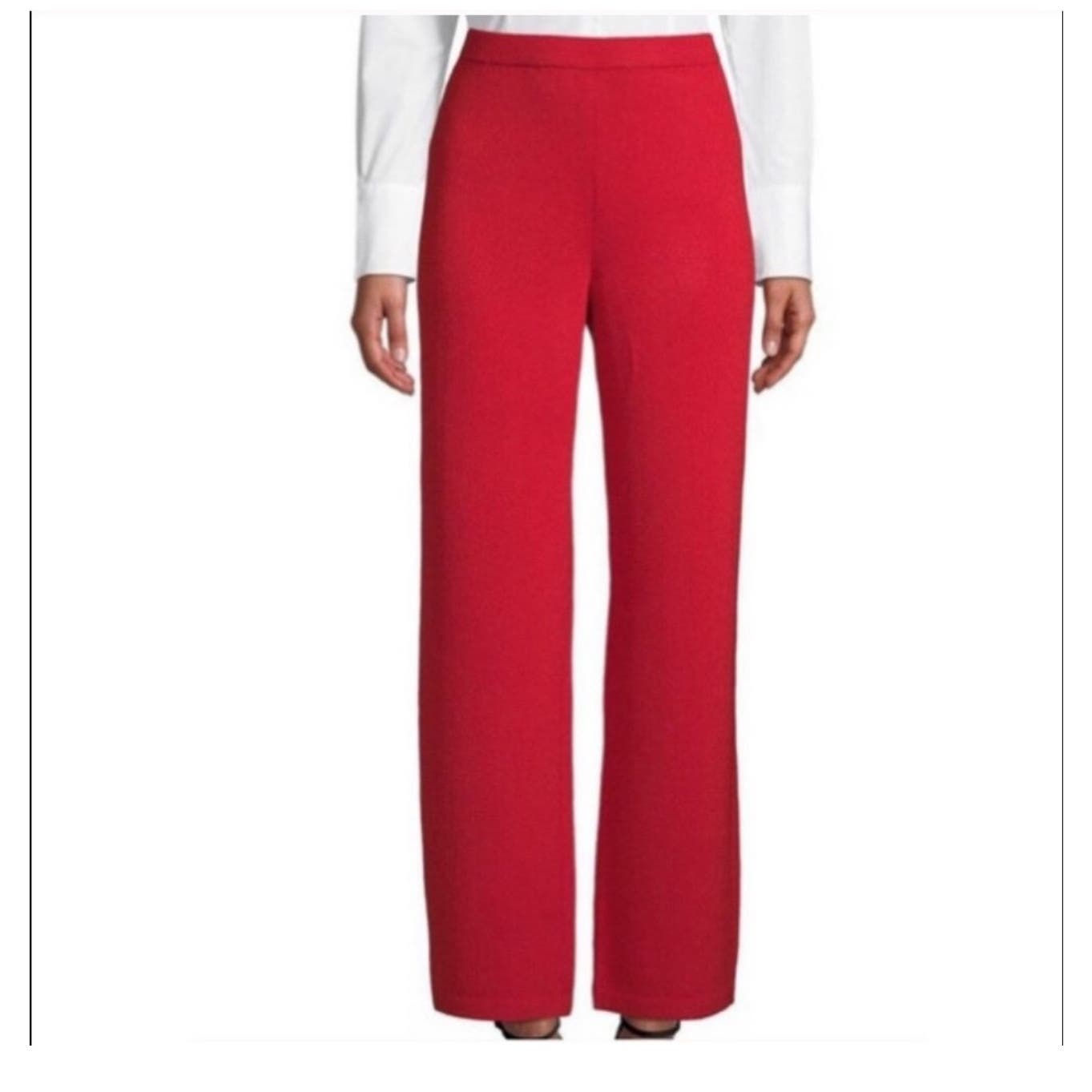 St. John Separates Women's Red Elastic Waist Activewear Pant Size 10