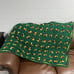 Vintage Rainbow Granny Square Thick Afghan Blanket Crochet 59 x 47 Roseanne