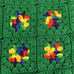 Vintage Rainbow Granny Square Thick Afghan Blanket Crochet 59 x 47 Roseanne