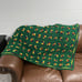 Vintage Rainbow Granny Square Thick Afghan Blanket Crochet 59 x 47 Roseanne