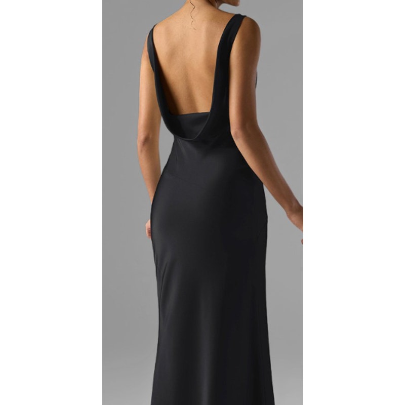 AW BRIDAL 4 S black metallic Rachael formal wedding prom maxi dress NEW b23