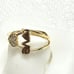 14 k solid yellow gold ring with white CZ