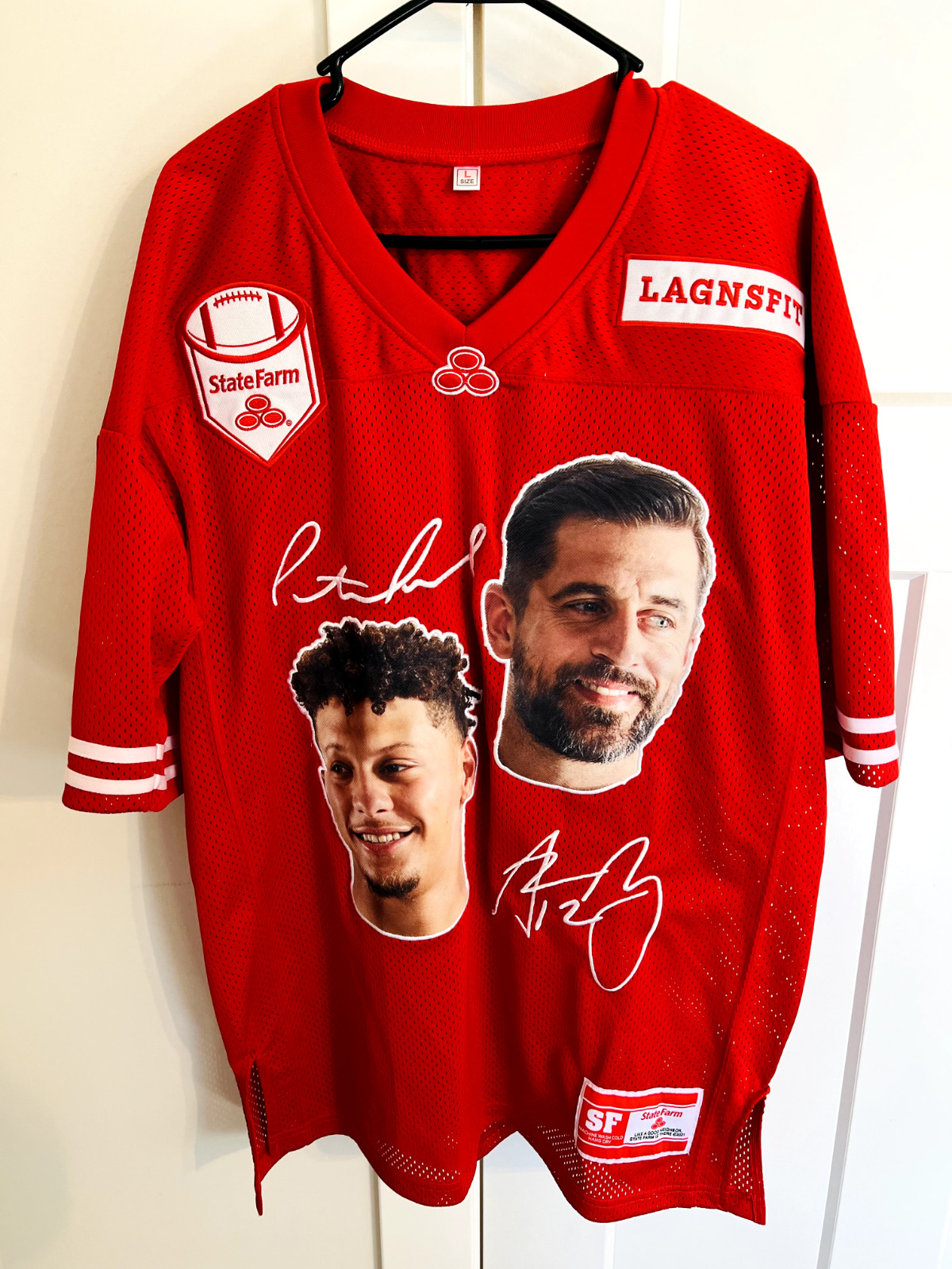 State Farm Patrick Mahomes X Aaron Rodgers Promotional Jersey! EXTREMELY RARE!