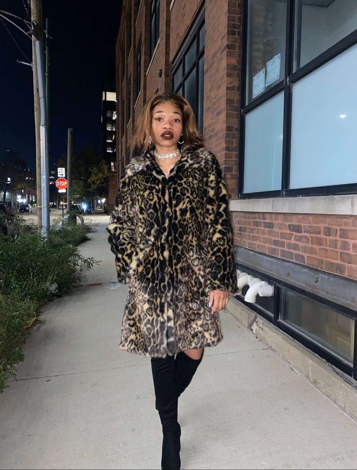 Leopard print coat