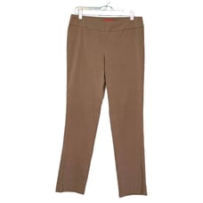 Krazy Larry tan brown pull on straight legs pants size 14
